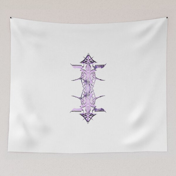 Item preview, Abstract Printed Pin Stripes - Verdigris Lilac Purple Black on White Background designed and sold by Elizabeth-Banks.