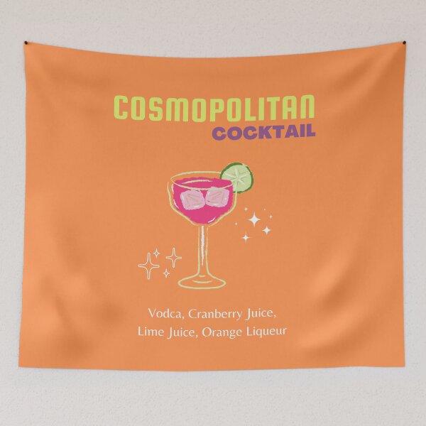 Item preview, Cosmopolitan, Cocktail, Cocktail Art, Retro Art, Kitchen Art, Orange designed and sold by Magic Love Art Print.