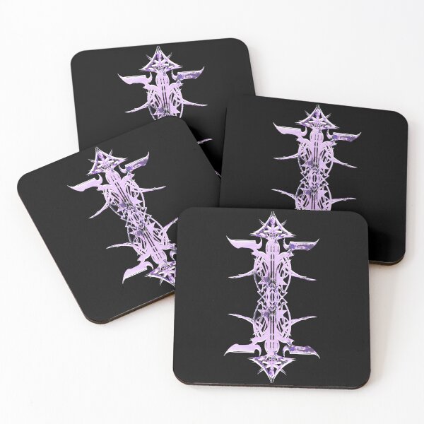 Item preview, Abstract Printed Pin Stripes - Verdigris Lilac Purple Black & white on Black Background designed and sold by Elizabeth-Banks.