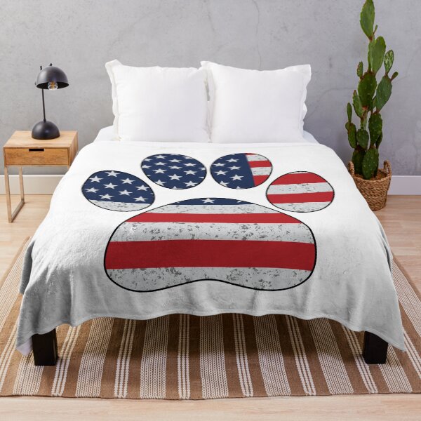 Item preview, Weathered American Flag Dog Paw designed and sold by MarshallStickerX.