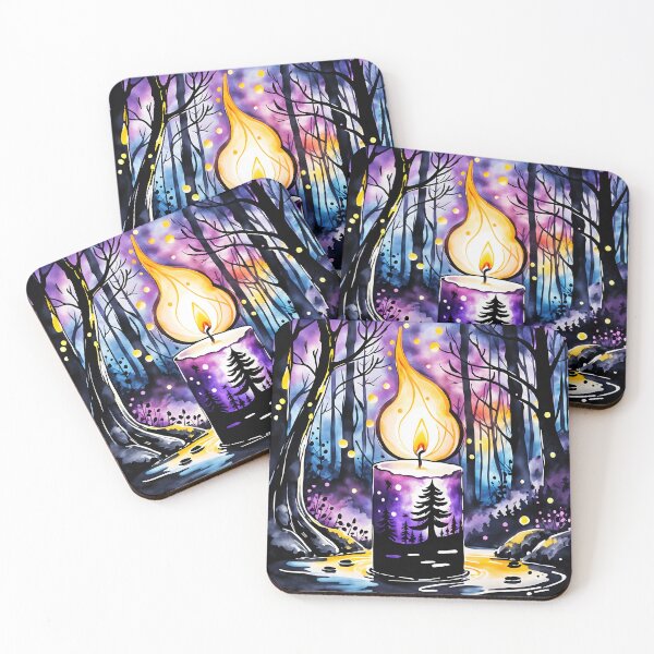 Item preview, Mysterious Candle in a Forest, Ai Generated Art  designed and sold by ACC .