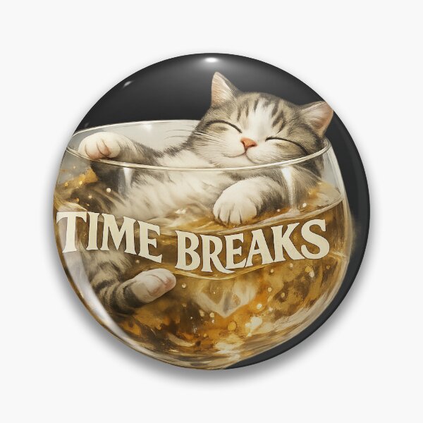 Item preview, Time Breaks. Сat is resting in a glass designed and sold by Natart1004.