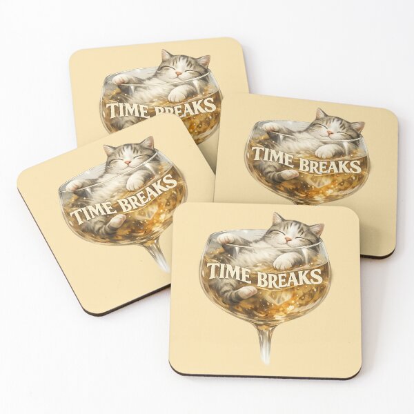 Item preview, Time Breaks. Сat is resting in a glass designed and sold by Natart1004.