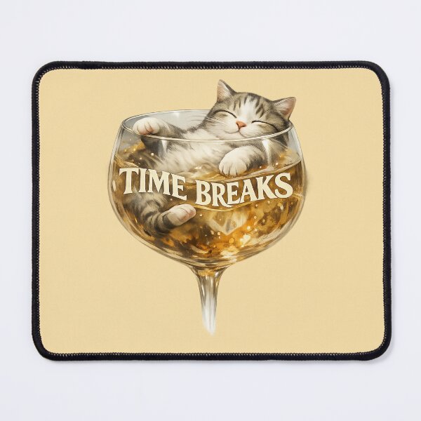 Item preview, Time Breaks. Сat is resting in a glass designed and sold by Natart1004.