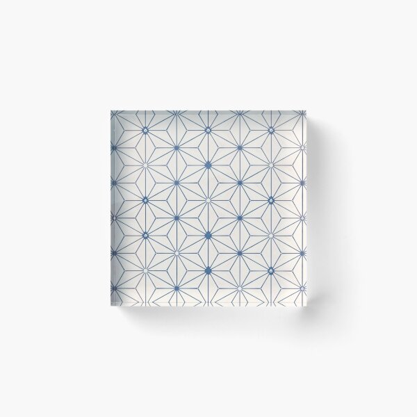 Item preview, Indigo Star Lattice Geometric Pattern designed and sold by DreamPixAtelier.