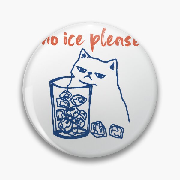 Item preview, No Ice Please Minimalist Cat Illustration designed and sold by margamPagenberg.