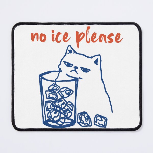 Item preview, No Ice Please Minimalist Cat Illustration designed and sold by margamPagenberg.