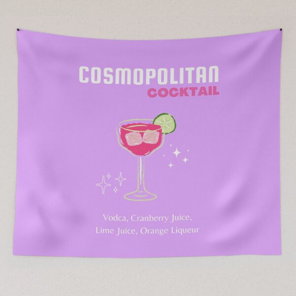 Item preview, Cosmopolitan, Cocktail, Drinks, Cocktail Art, Preppy, Preppy Room, Lilac, Purple designed and sold by Magic Love Art Print.
