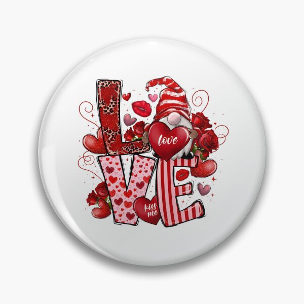 Item preview, Leopard Valentine Gnome, Floral Heart Love  designed and sold by DesignDenDo ⭐⭐⭐⭐⭐.