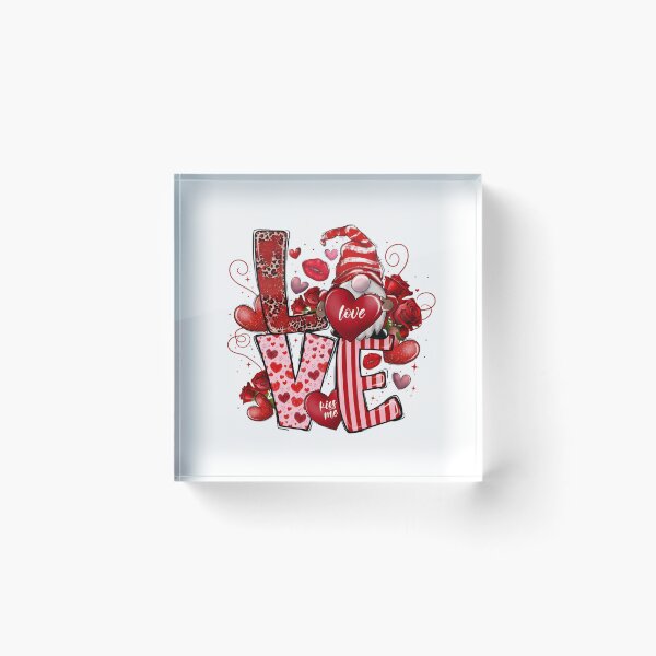 Item preview, Leopard Valentine Gnome, Floral Heart Love  designed and sold by DesignDenDo ⭐⭐⭐⭐⭐.