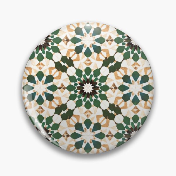 Item preview, Emerald Gold Islamic Rosette Mosaic designed and sold by DreamPixAtelier.