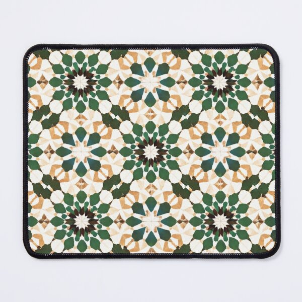Item preview, Emerald Gold Islamic Rosette Mosaic designed and sold by DreamPixAtelier.