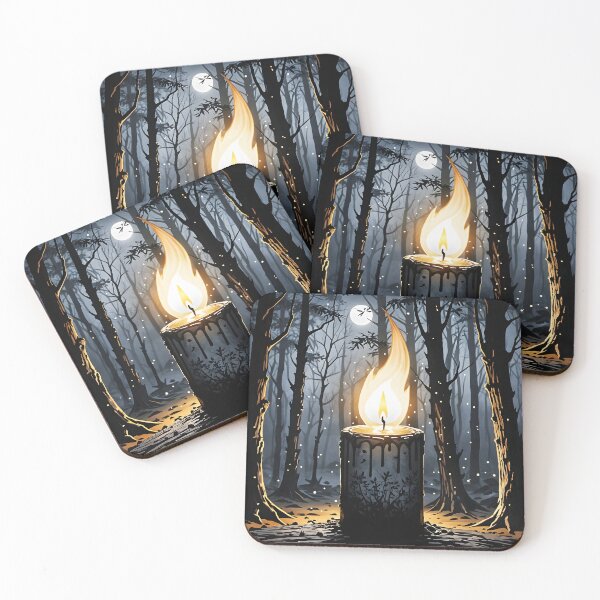 Item preview, Mysterious Candle in a Forest, Ai Generated Art  designed and sold by ACC .