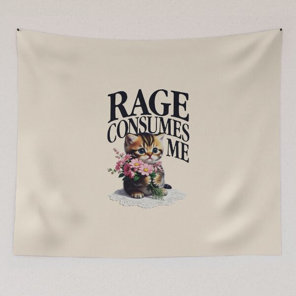 Item preview, Rage Consumes Me Cat designed and sold by dudelinart.