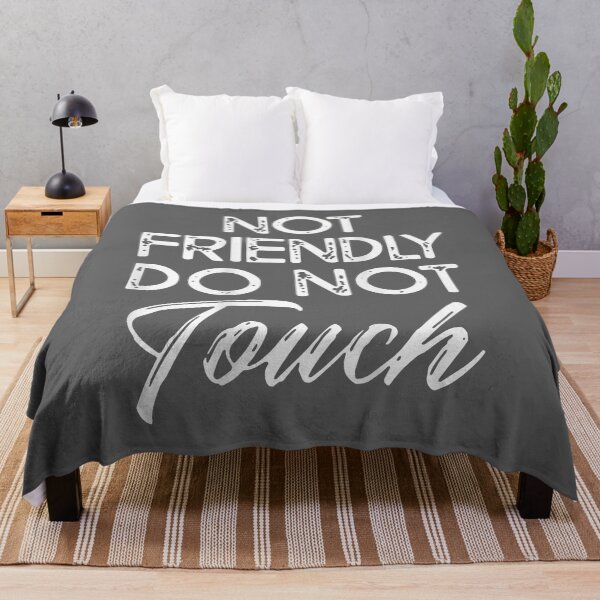 Item preview, Retro Not Friendly Do Not Touch Funny Saying designed and sold by KristineLi.