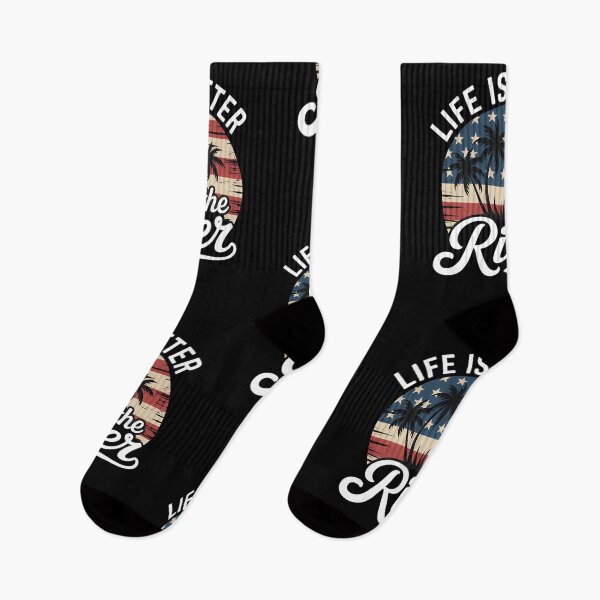 Item preview, Life is Better at The River 4th of July American Flag designed and sold by tiekanamac.