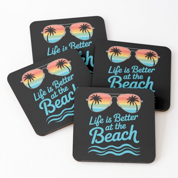 Item preview, Life is Better at The Beach Palm Trees Summer designed and sold by tiekanamac.