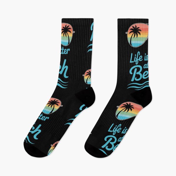 Item preview, Life is Better at The Beach Palm Trees Summer designed and sold by tiekanamac.