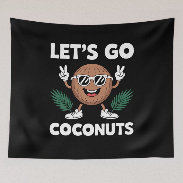 Item preview, Let_s Go Coconuts Funny Fruit Sommer Coconut designed and sold by tiekanamac.