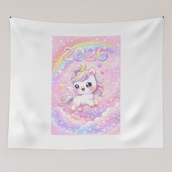 Item preview, a cute little white horse in 2026 , on Pink Background.  designed and sold by Teenidesign .