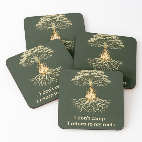 Item preview, I Don’t Camp I Return to My Roots – Bushcraft Outdoor Philosophy Art designed and sold by kopcollage.