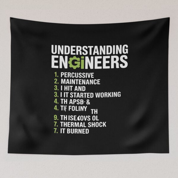 Item preview, Engineer Understanding Engineers Men Black Cotton Blend designed and sold by joyouartArt.