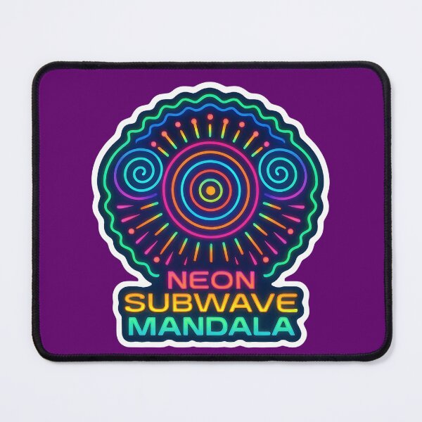 Item preview, Neon Subwave Mandala – Psychedelic Bass Frequency designed and sold by |TRSSHOP|.