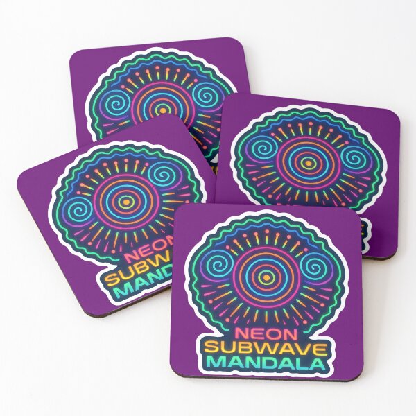 Item preview, Neon Subwave Mandala – Psychedelic Bass Frequency  designed and sold by |TRSSHOP|.