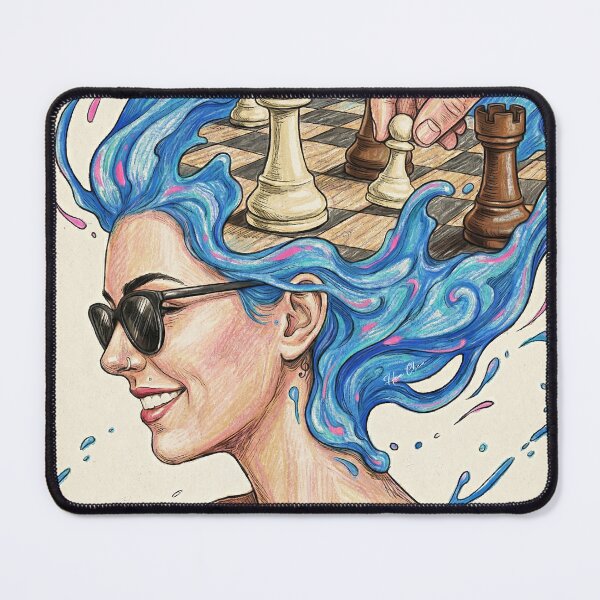 Item preview, Strategic Mind: The Art of the Move - Surreal Chess Illustration designed and sold by Hen-C-Art.