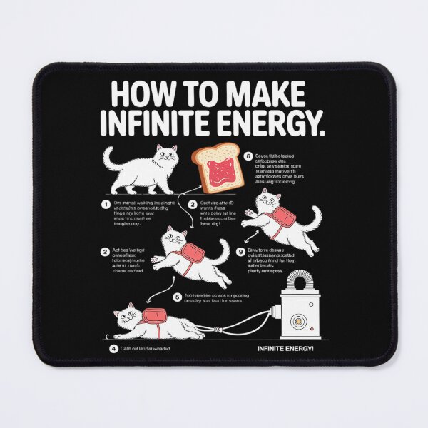 Item preview,  Math Infinite Energy Cat And Mechanical Engineering designed and sold by joyouartArt.