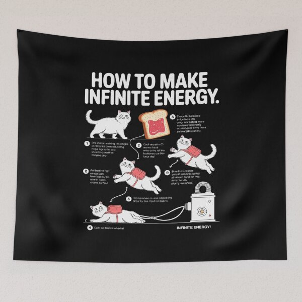 Item preview,  Math Infinite Energy Cat And Mechanical Engineering designed and sold by joyouartArt.
