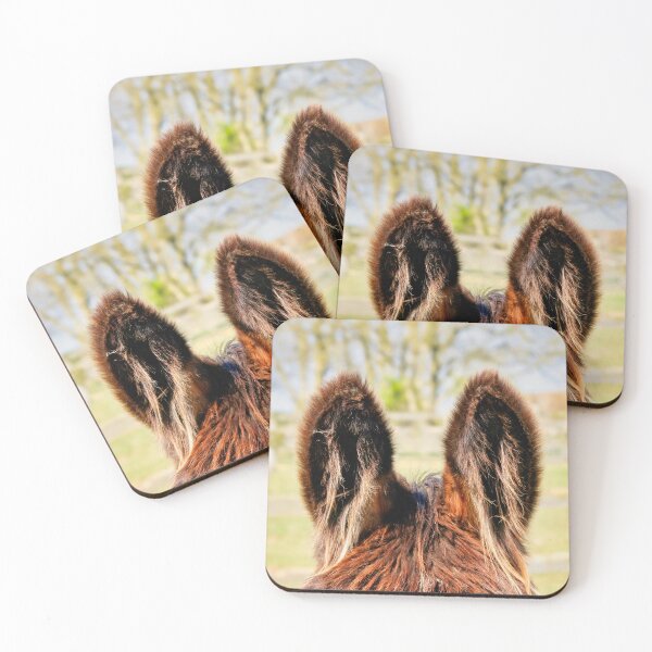 Item preview, Fuzzy Donkey Ears Portrait - Minimalist Nature Photography designed and sold by leonwoods.