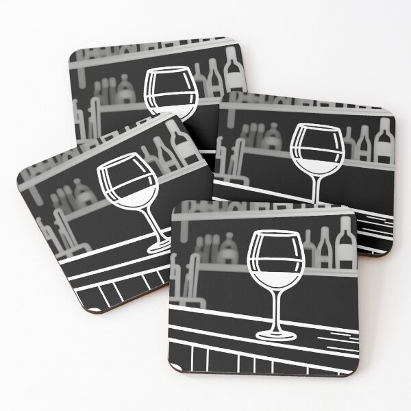 Item preview, Elegant black and white wine glass illustration designed and sold by The-Art-End.