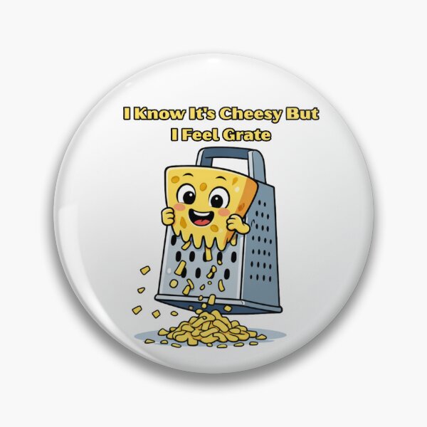 Item preview, I Know It’s Cheesy But I Feel Grate – Funny Cheese Pun Illustration designed and sold by JudithLatko.