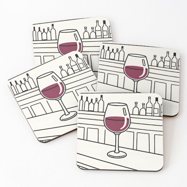 Item preview, Minimalist wine glass illustration in black and white designed and sold by The-Art-End.