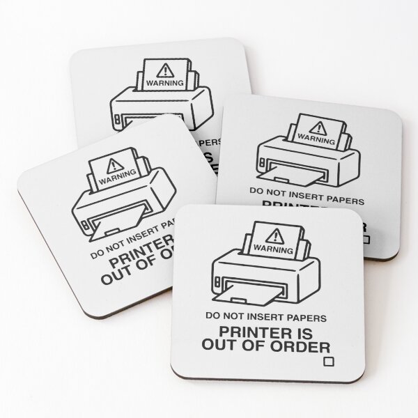 Item preview, Funny Printer Out of Order Warning Do Not Insert Papers Art designed and sold by SplashTastic.