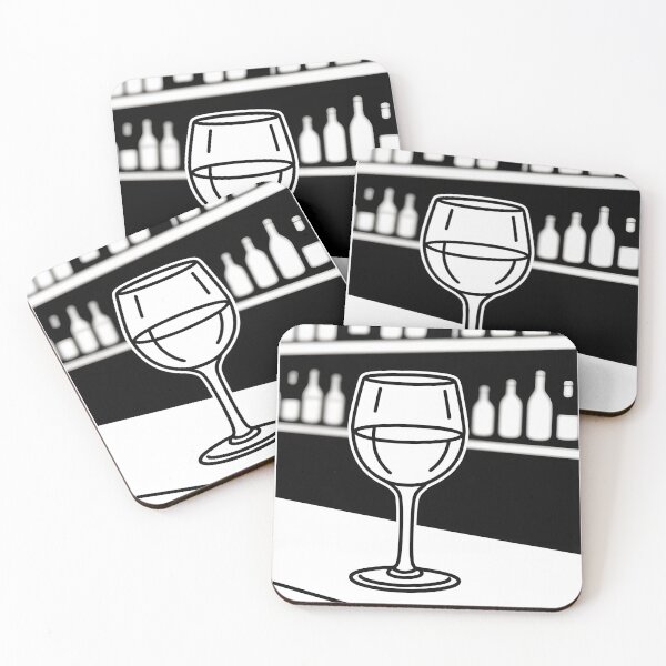 Item preview, Elegant black and white wine glass, Line Art designed and sold by The-Art-End.