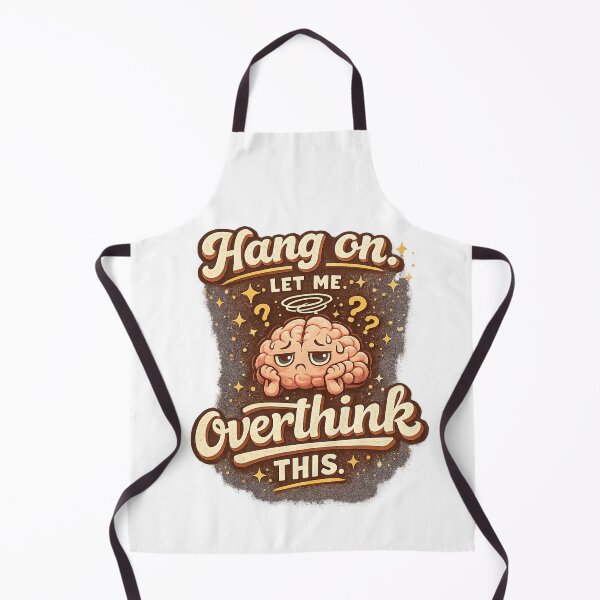 Item preview, Hang On, Let Me Overthink This – Funny Overthinker Brain – Aesthetic Mental Humor designed and sold by CosmicSplendor.