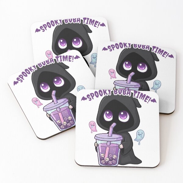 Item preview, Spooky Boba Time! Cute Nix Drinking Skull Bubble Tea (Pastel Goth) designed and sold by ColorTheoryLab.
