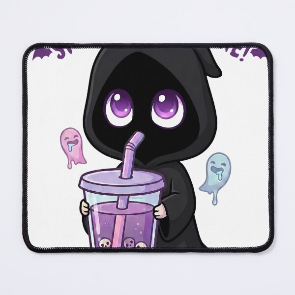 Item preview, Spooky Boba Time! Cute Nix Drinking Skull Bubble Tea (Pastel Goth) designed and sold by ColorTheoryLab.