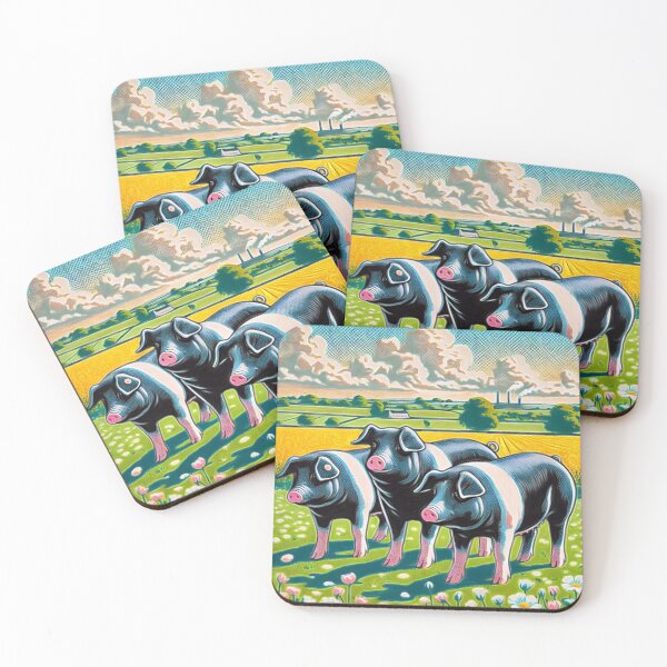 Item preview, Pop Art Hampshire Pig in English Countryside #8 designed and sold by Helios Be. Lavsh.