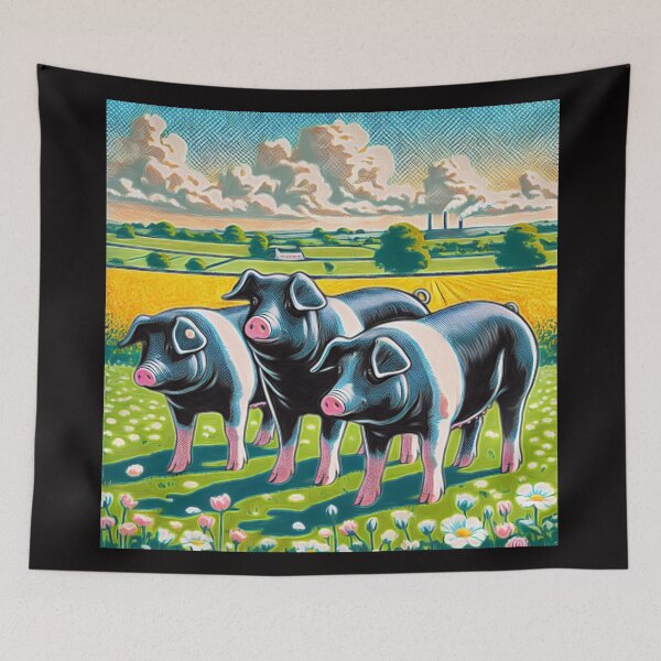 Item preview, Pop Art Hampshire Pig in English Countryside #8 designed and sold by Helios Be. Lavsh.