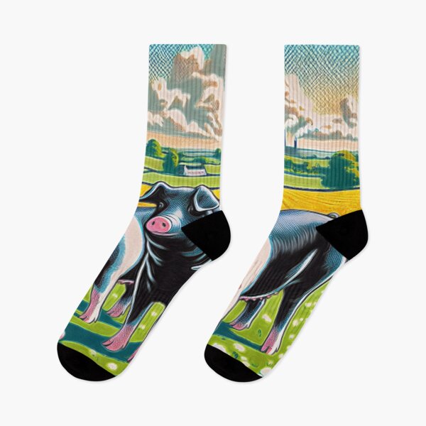 Item preview, Pop Art Hampshire Pig in English Countryside #8 designed and sold by Helios Be. Lavsh.