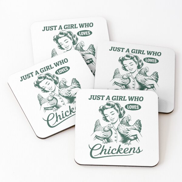Item preview, just a girl who loves chickens funny farm girl art designed and sold by Anna Sacha.