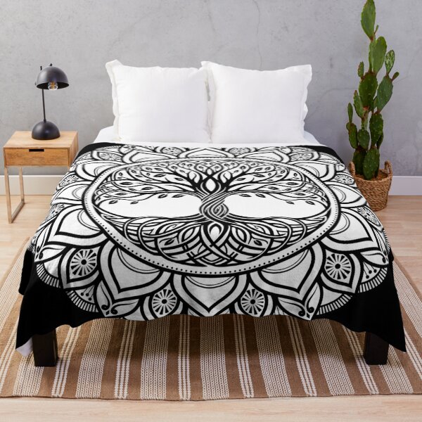Item preview, Black and White Tree of Life Mandala designed and sold by RachelSpeir.