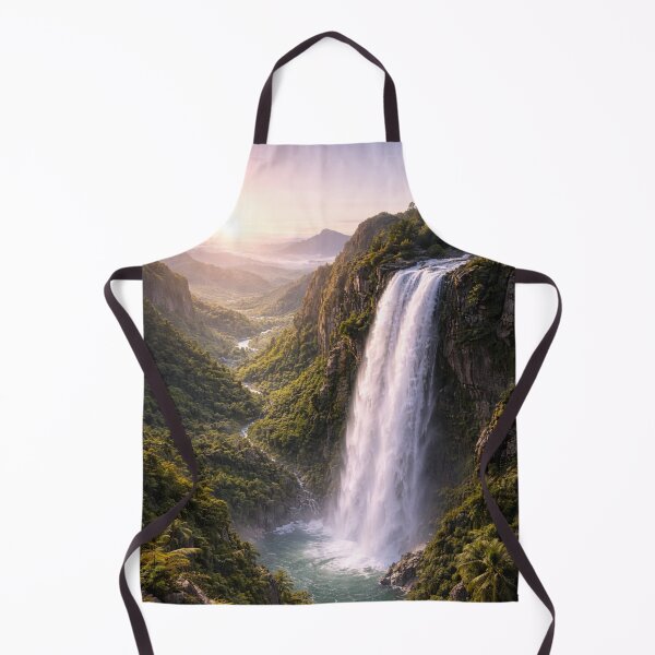 Item preview, Epic Tropical Waterfall Sunset - Lush Jungle Golden Hour Paradise Landscape designed and sold by NAJURE.