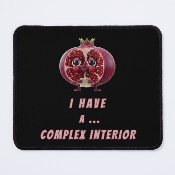 Item preview, Funny Pomegranate Character – Complex Interior Pun – Intellectual 3D Fruit Art designed and sold by Anyshca.