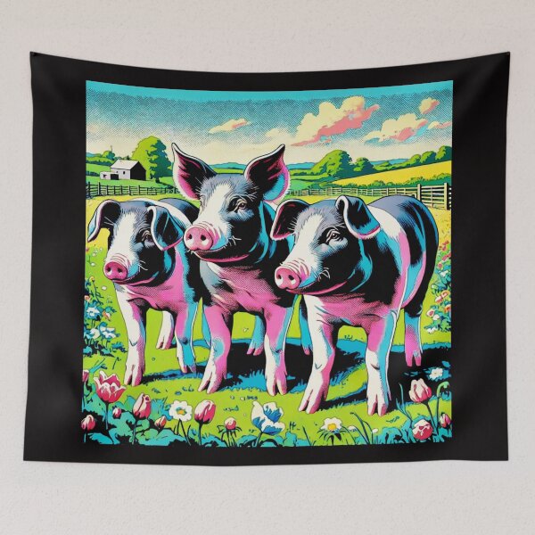 Item preview,  Pop Art Hampshire Pig in English Countryside #9 designed and sold by Helios Be. Lavsh.