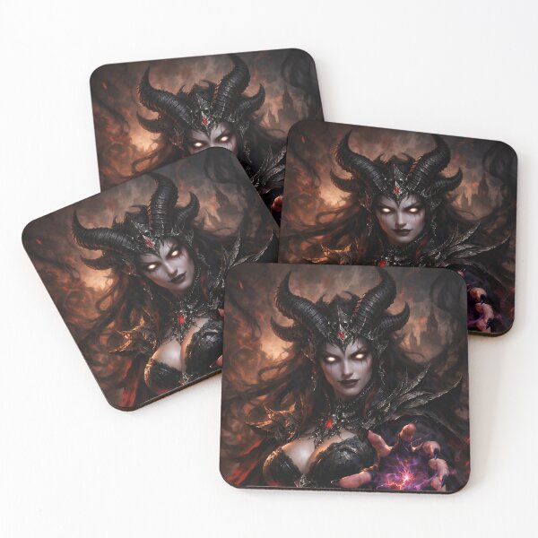 Item preview, Demonic Sorceress – Dark Fantasy Queen of Fire and Magic designed and sold by athanasioungr.
