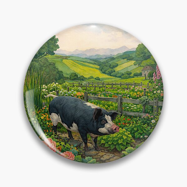 Item preview, Hampshire Pig in English Countryside #10 designed and sold by Helios Be. Lavsh.